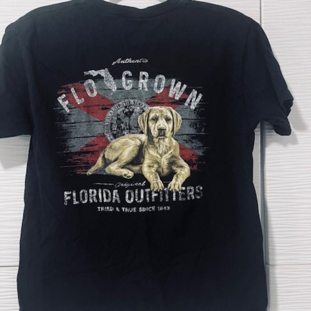 Flo grown Labrador Dog Shirt Boys Black RARE XL